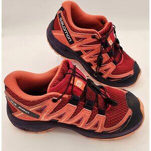 Salomon XA Pro 3D J Kids Trail Running Shoes Size 13K Trail Hiking Pink Purple